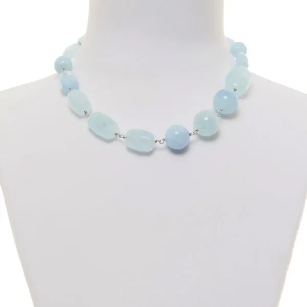 Collana corta in Acquamarina