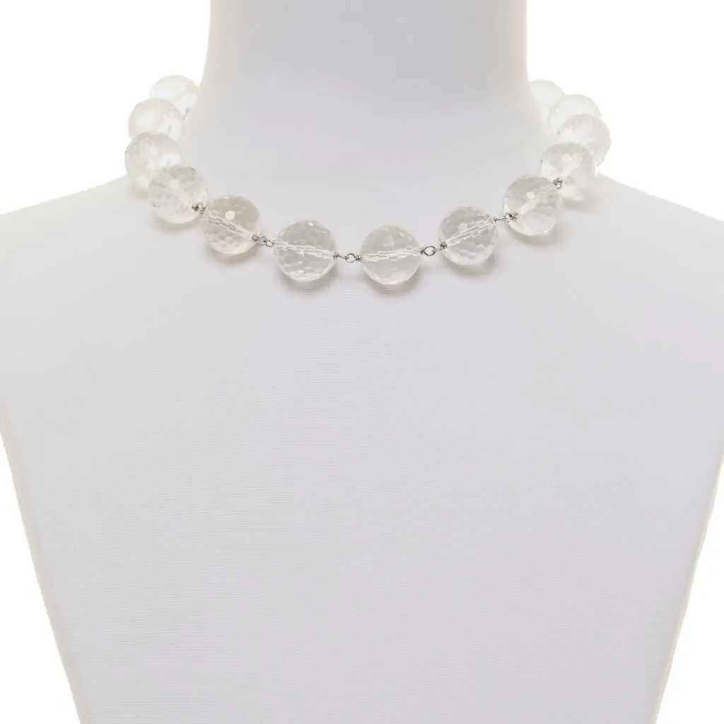 Korte ketting van bergkristal