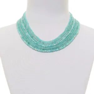 Collana multifilo in Amazzonite