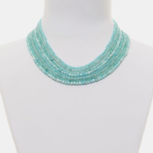 Collana multifilo in Amazzonite