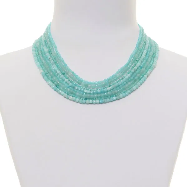 Collana multifilo in Amazzonite