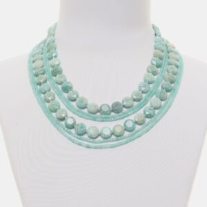Collana multifilo in Amazzonite