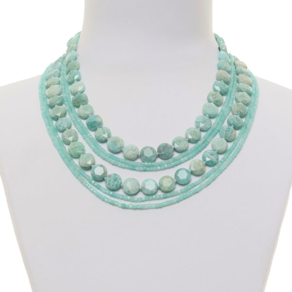 Collana multifilo in Amazzonite