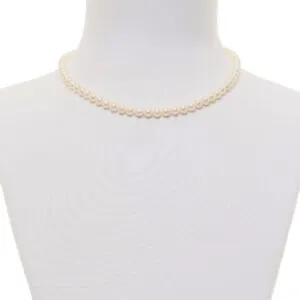 Collana corta in Perle con Chiusura in Argento