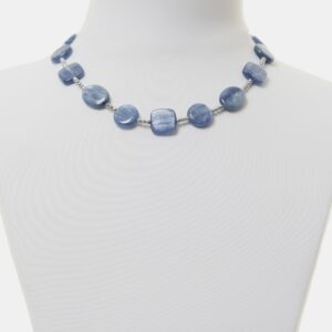 Collana corta in Cianite ed Ematite