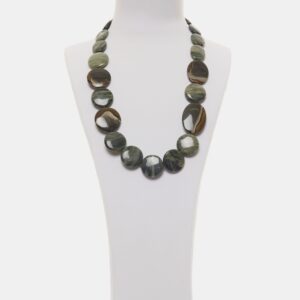 Collana in Diaspro Landscape ed Agata Salvia