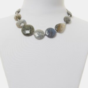 Collana corta in Labradorite e Lodolite