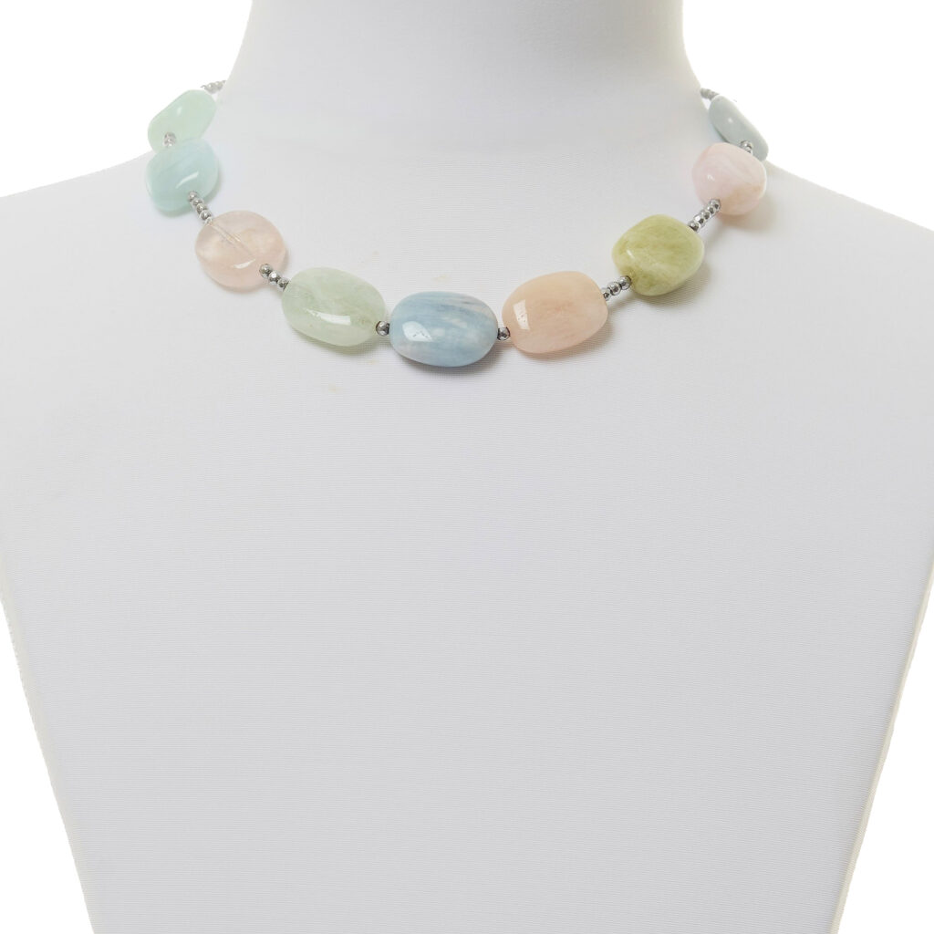 Collana in Acquamarina e Morganite