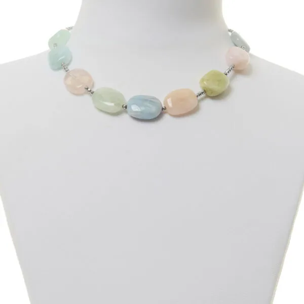 Collana in Acquamarina e Morganite