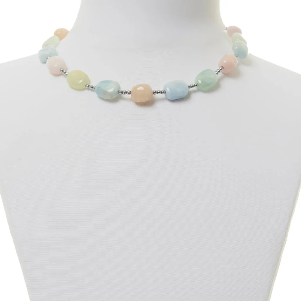 Collana in Acquamarina e Morganite