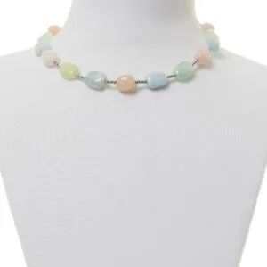 Aquamarijn en Morganiet collier