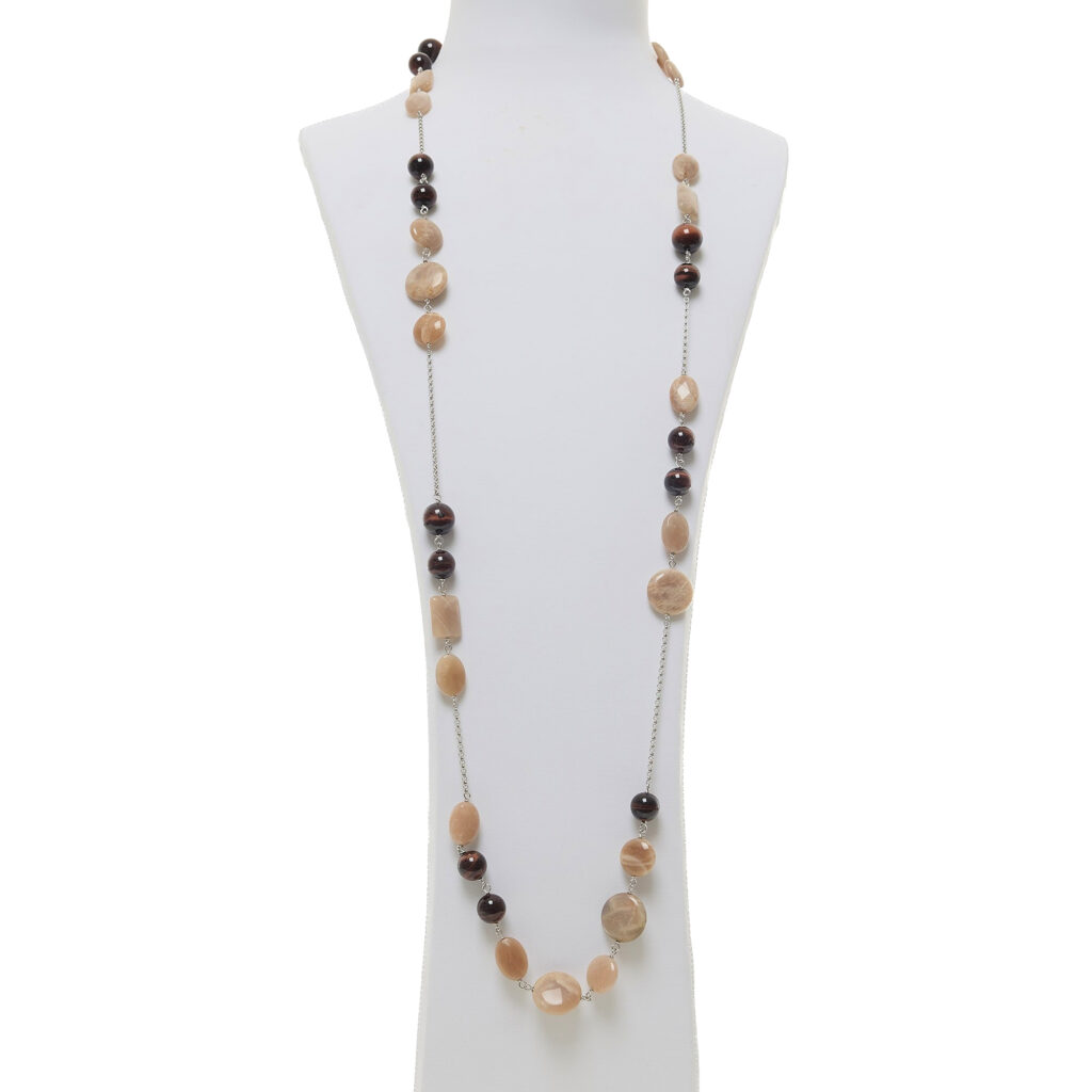Collana in Pietra di Luna ed Occhio di Bue