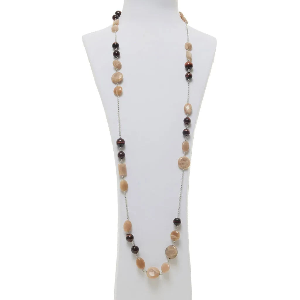 Collana in Pietra di Luna ed Occhio di Bue