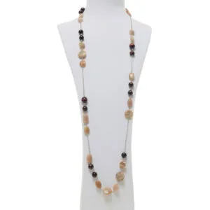 Collana in Pietra di Luna ed Occhio di Bue