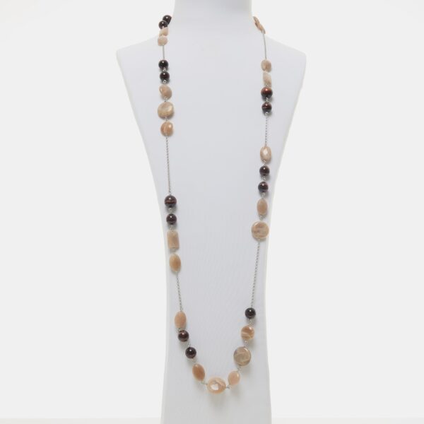 Collana in Pietra di Luna ed Occhio di Bue