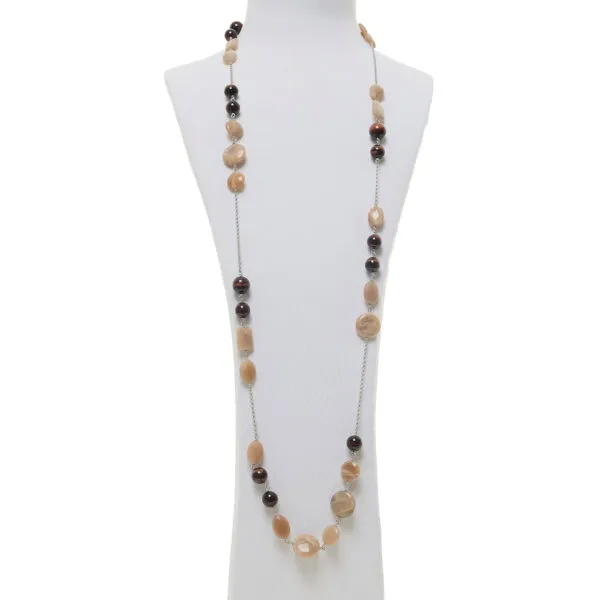Collana in Pietra di Luna ed Occhio di Bue
