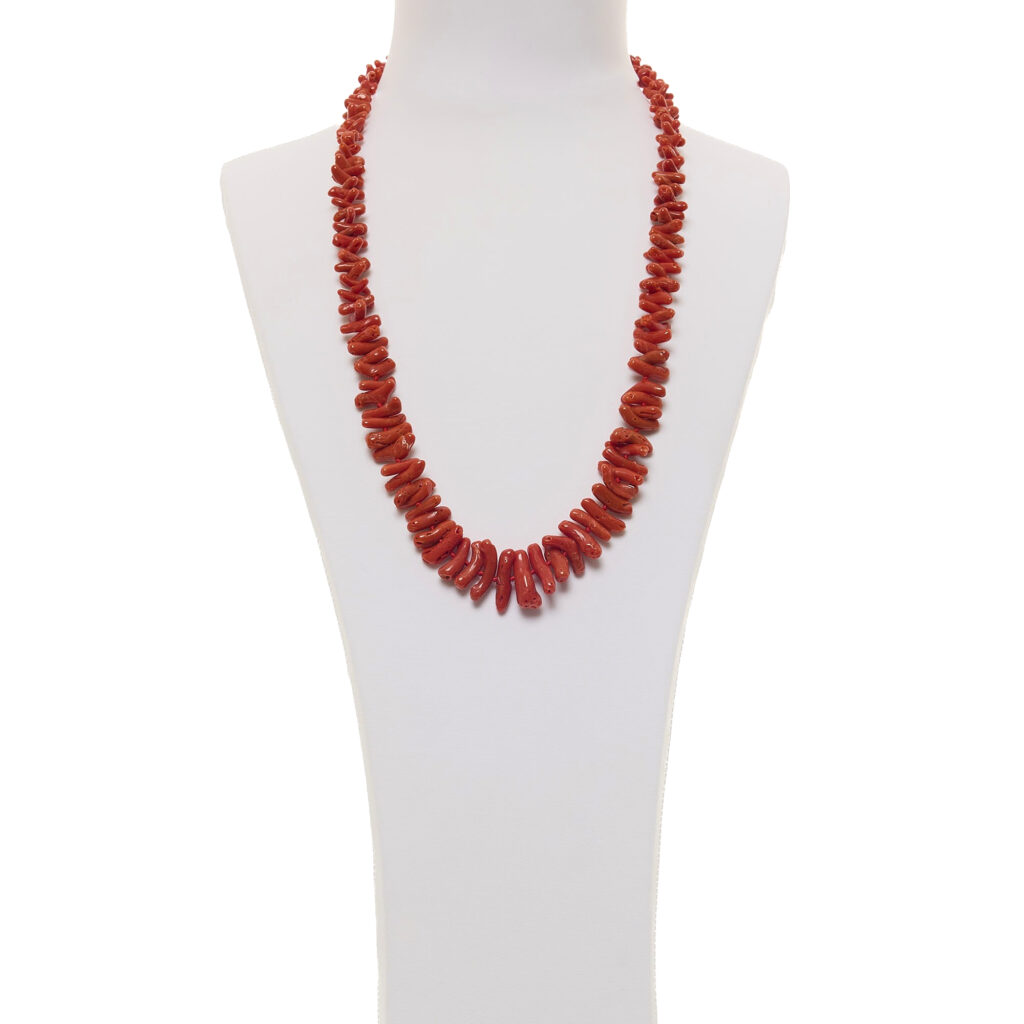 Collana in Corallo Rosso con Argento