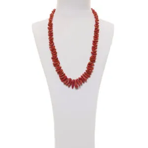Collana in Corallo Rosso con Argento