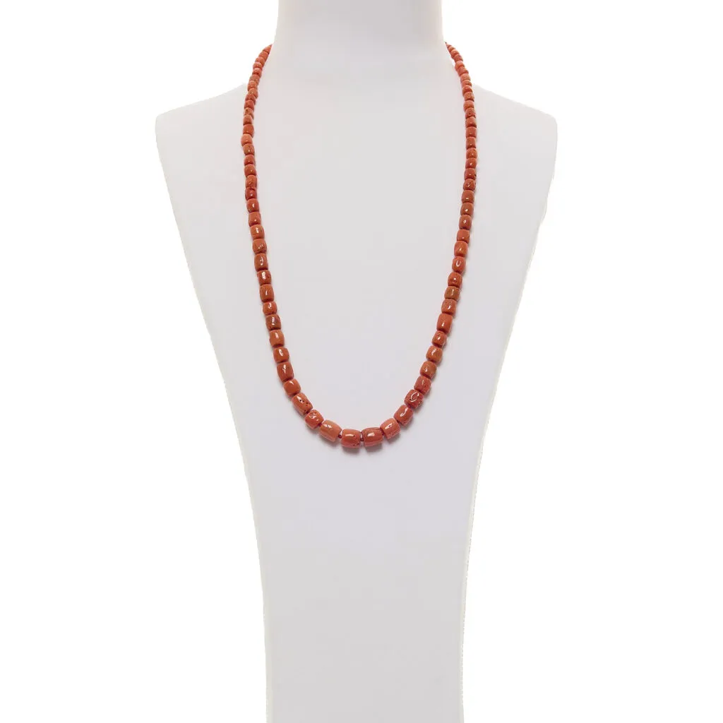 Collana in Corallo Rosso con Argento