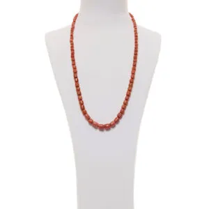 Collana in Corallo Rosso con Argento