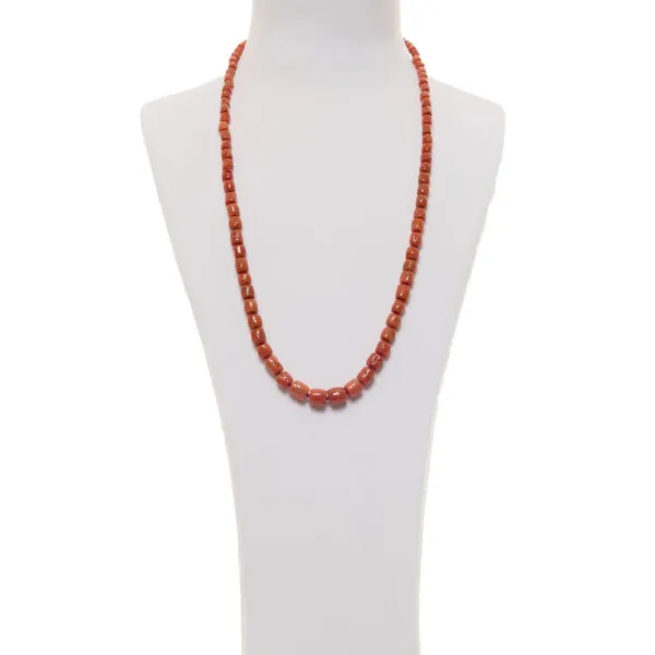 Collana in Corallo Rosso con Argento