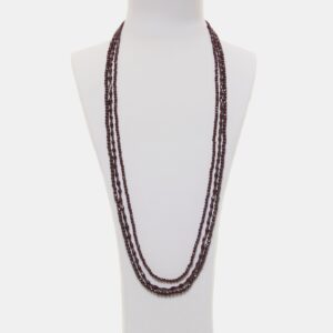 Collana a tre fili in Granato Sfaccettato