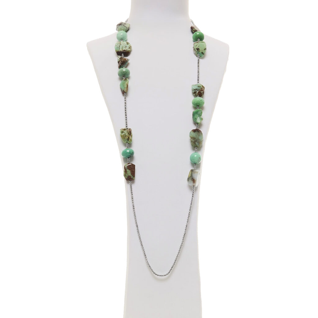 Collana in Crisoprasio ed Ematite