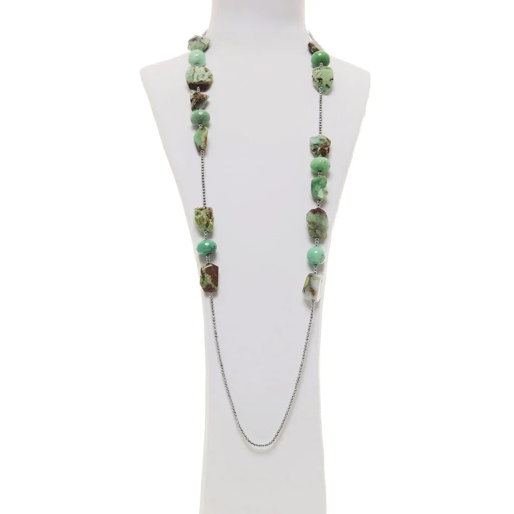 Collana in Crisoprasio ed Ematite