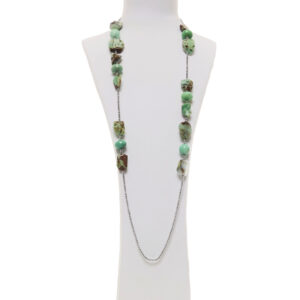 Collana in Crisoprasio ed Ematite