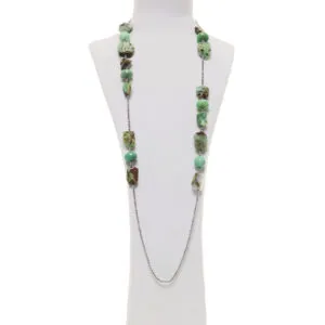 Collana in Crisoprasio ed Ematite