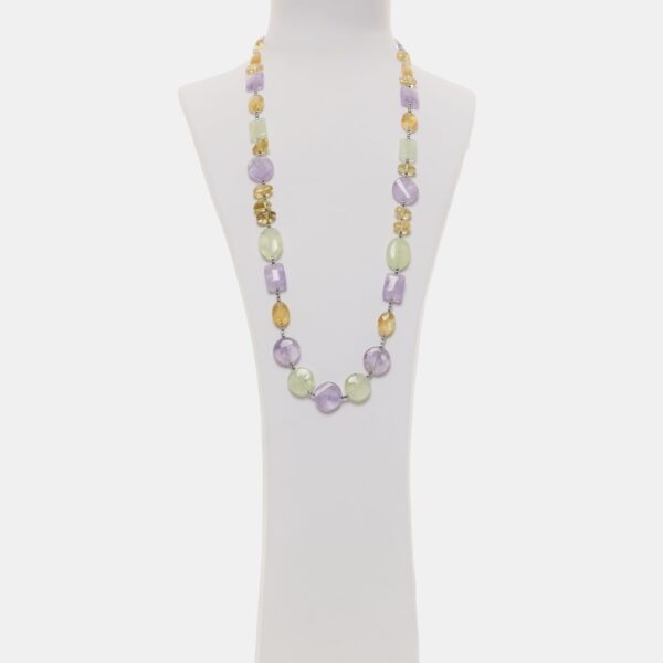 Collana in Ametista e Citrino con Ematite