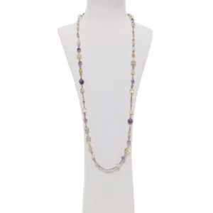 Collana in Ametista e Citrino con Ematite