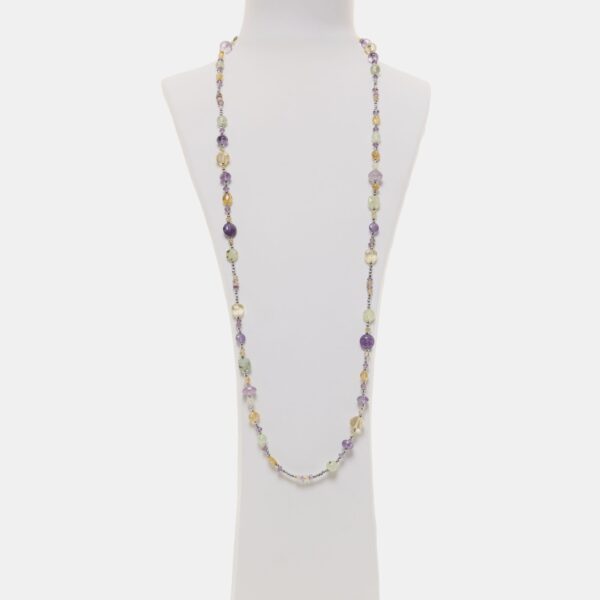 Collana in Ametista e Citrino con Ematite