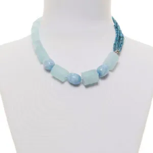 Girocollo in Apatite ed Acquamarina