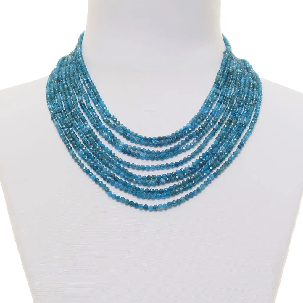 Collana multifilo in Apatite Sfaccettata