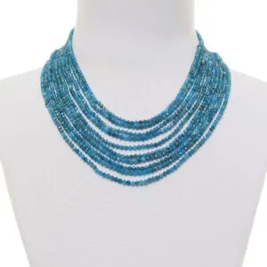 Collana multifilo in Apatite Sfaccettata