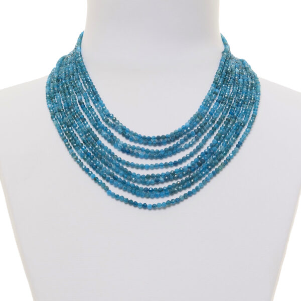 Collana multifilo in Apatite Sfaccettata