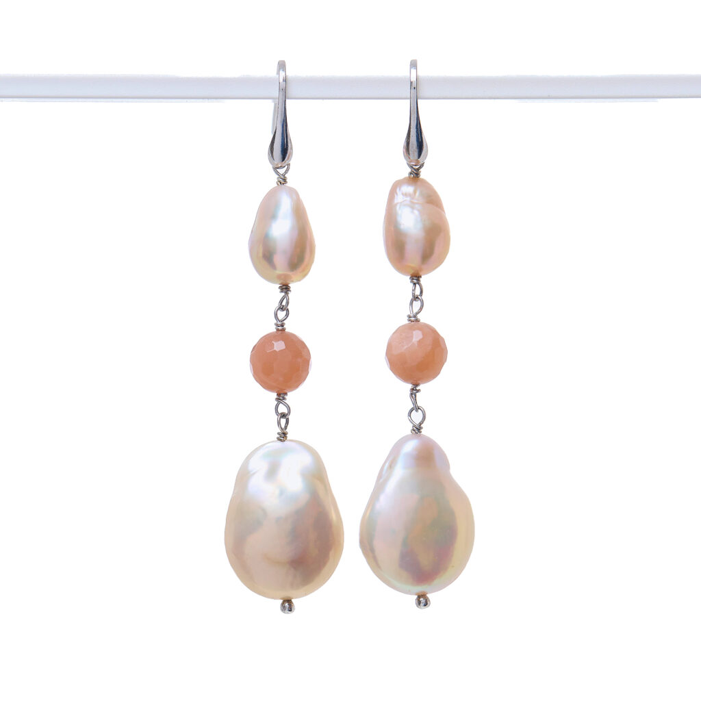 Orecchini in Perle e Pietra di Luna