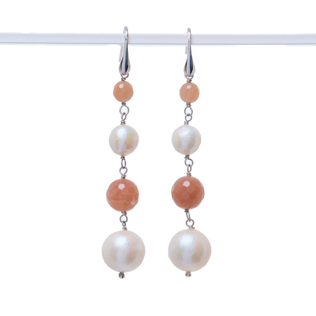 Orecchini in Perle e Pietra di Luna