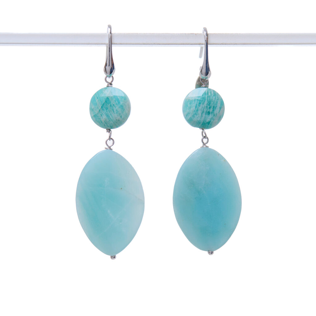 Orecchini in Amazzonite ed Argento