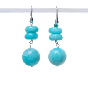 Orecchini in Amazzonite ed Argento