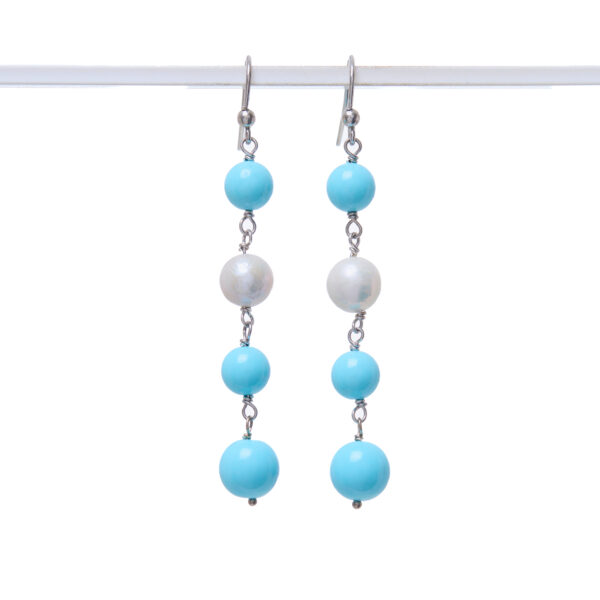 Orecchini in Pasta di Turchese e Perle