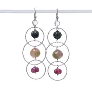 Orecchini in Tormalina ed Argento
