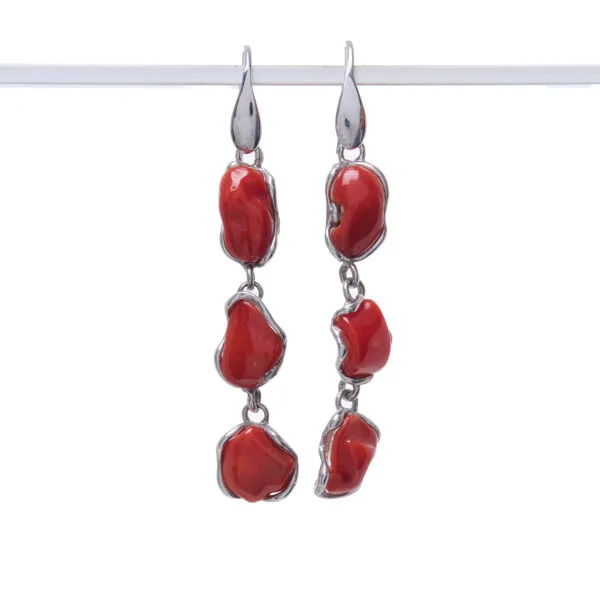 Orecchini in Corallo ed Argento