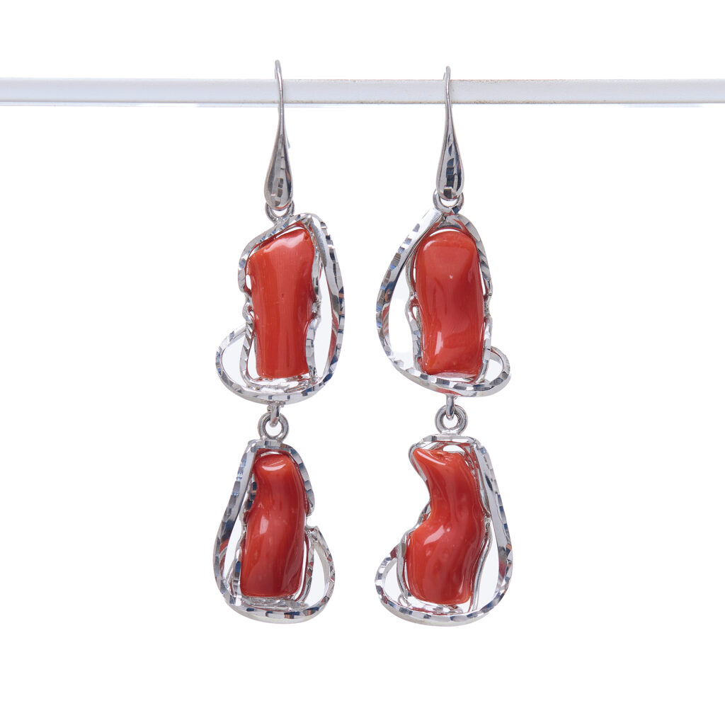 Orecchini in Corallo ed Argento