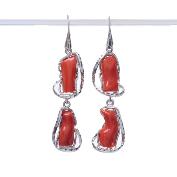 Orecchini in Corallo ed Argento