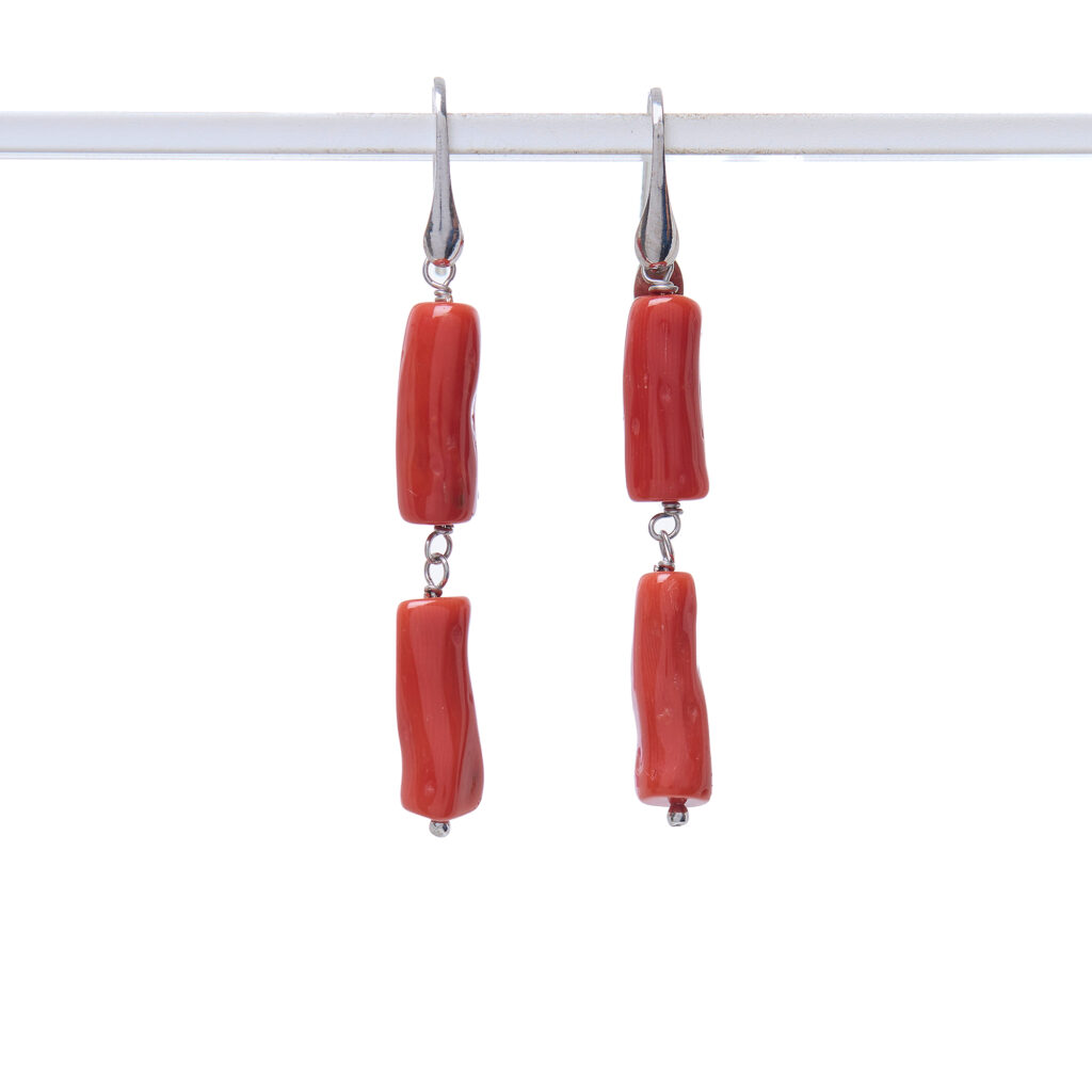 Orecchini in Corallo ed Argento