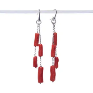Orecchini in Corallo ed Argento