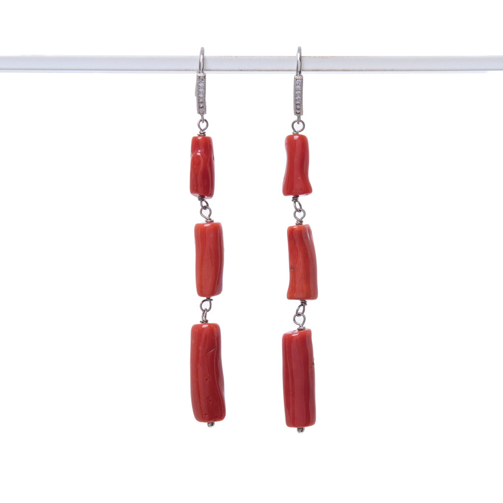 Orecchini in Corallo ed Argento