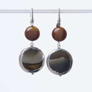 Orecchini in Diaspro Landscape scontornato